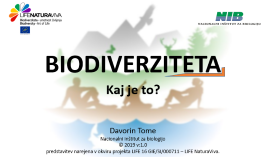 Prosojnice o biodiverziteti za predavanja v osnovnih šolah