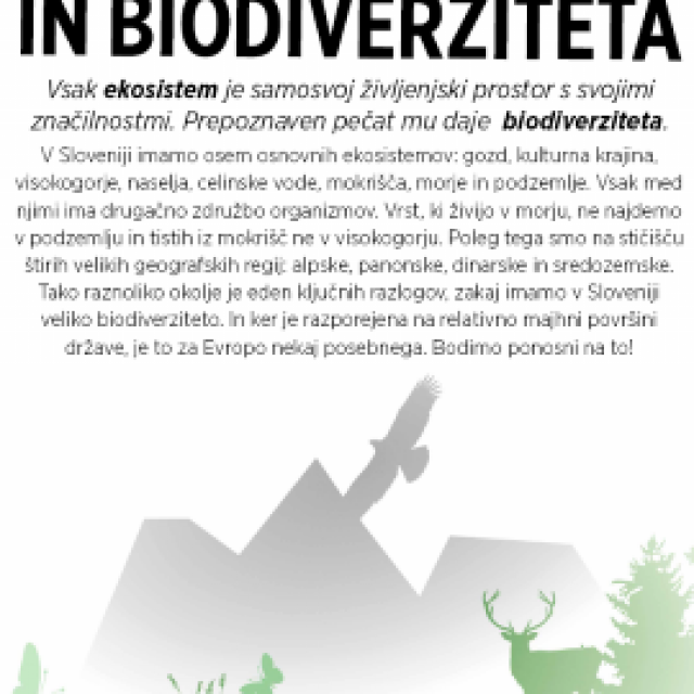 Biodiverziteta na razstavnih panojih